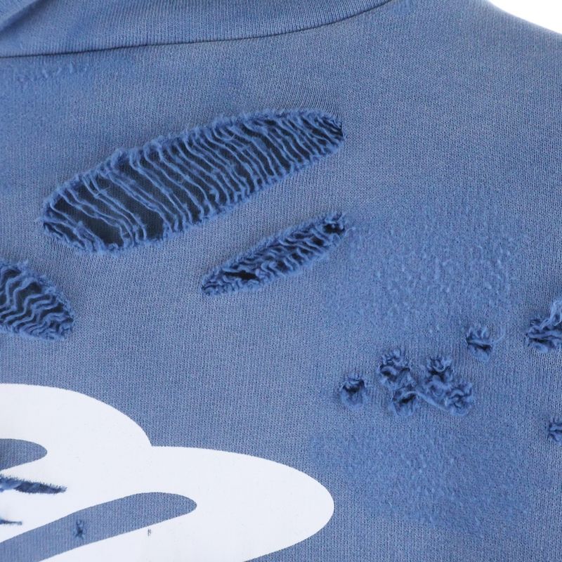 Balenciaga Destroy Layered Sports Hoodie Distressed Logo Pullover Sweater