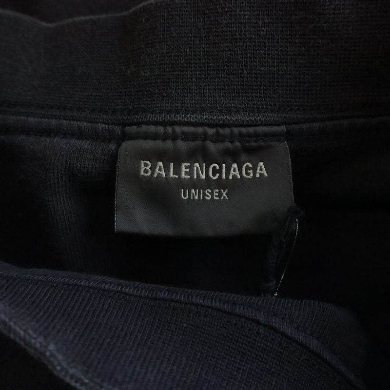 Balenciaga Medium Fit T-Shirt Distressed Inside Out Short Sleeve