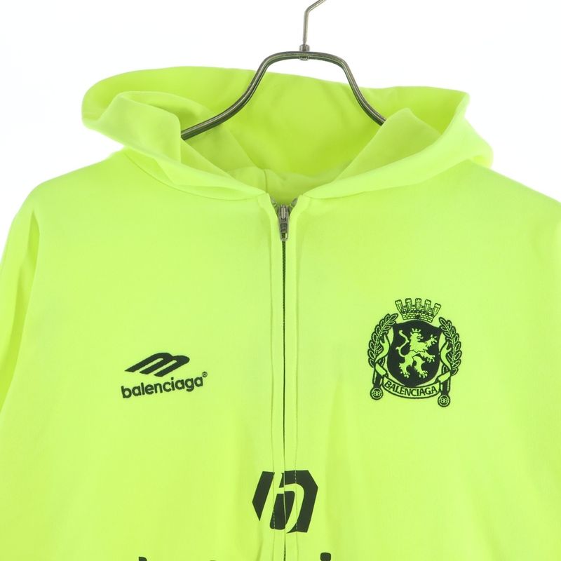 Balenciaga Paris Soccer Zip Up Hoodie Logo