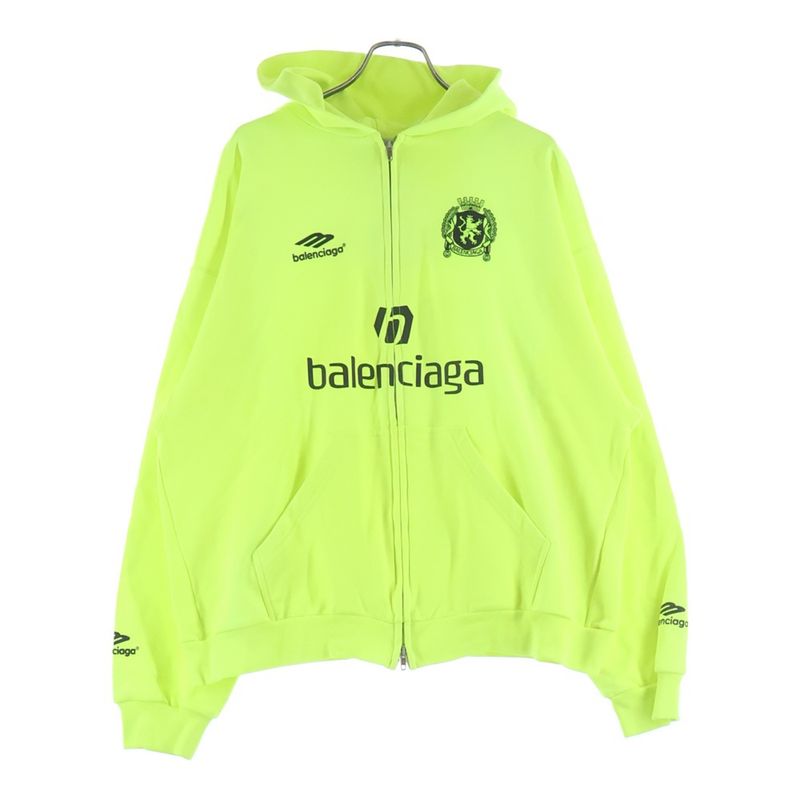 Balenciaga Paris Soccer Zip Up Hoodie Logo