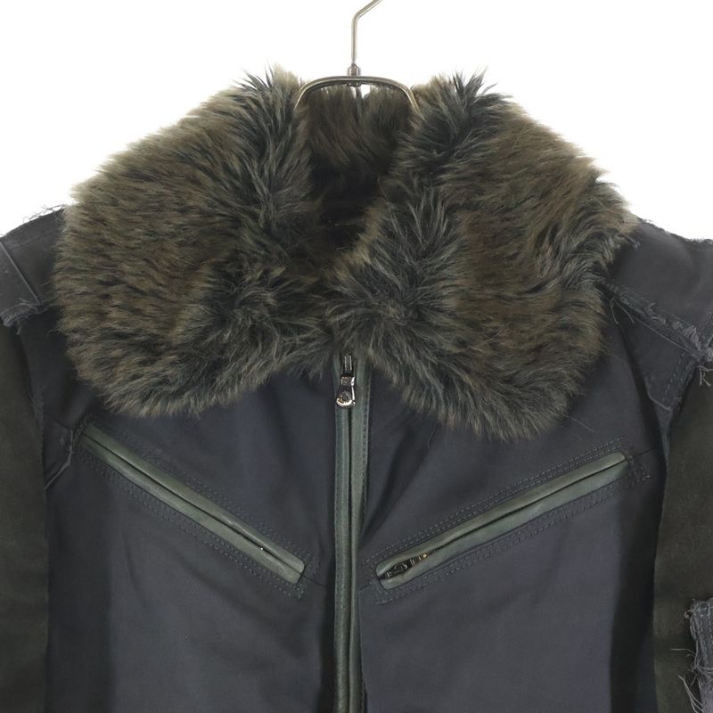 Dolce & Gabbana Nylon Field Fur Jacket Cut Replacement Lining Fur