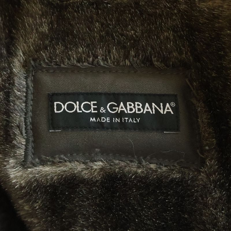 Dolce & Gabbana Nylon Field Fur Jacket Cut Replacement Lining Fur