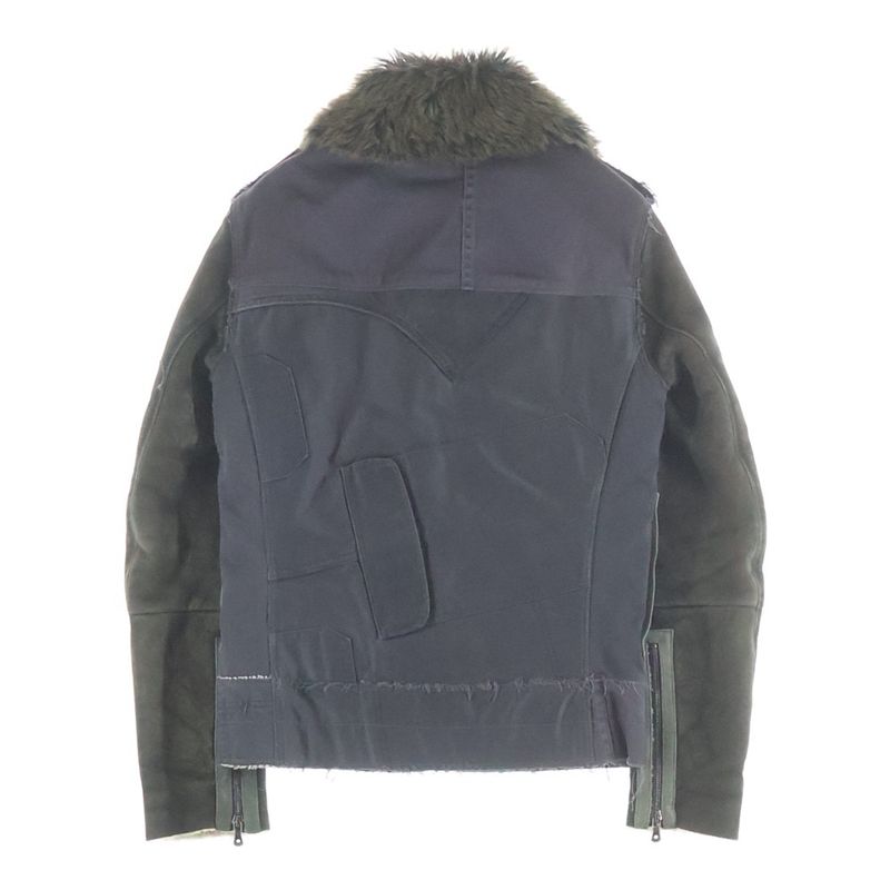 Dolce & Gabbana Nylon Field Fur Jacket Cut Replacement Lining Fur