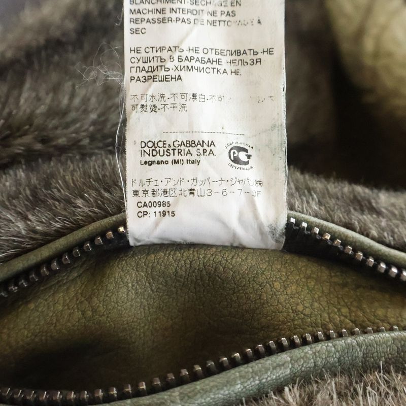 Dolce & Gabbana Nylon Field Fur Jacket Cut Replacement Lining Fur