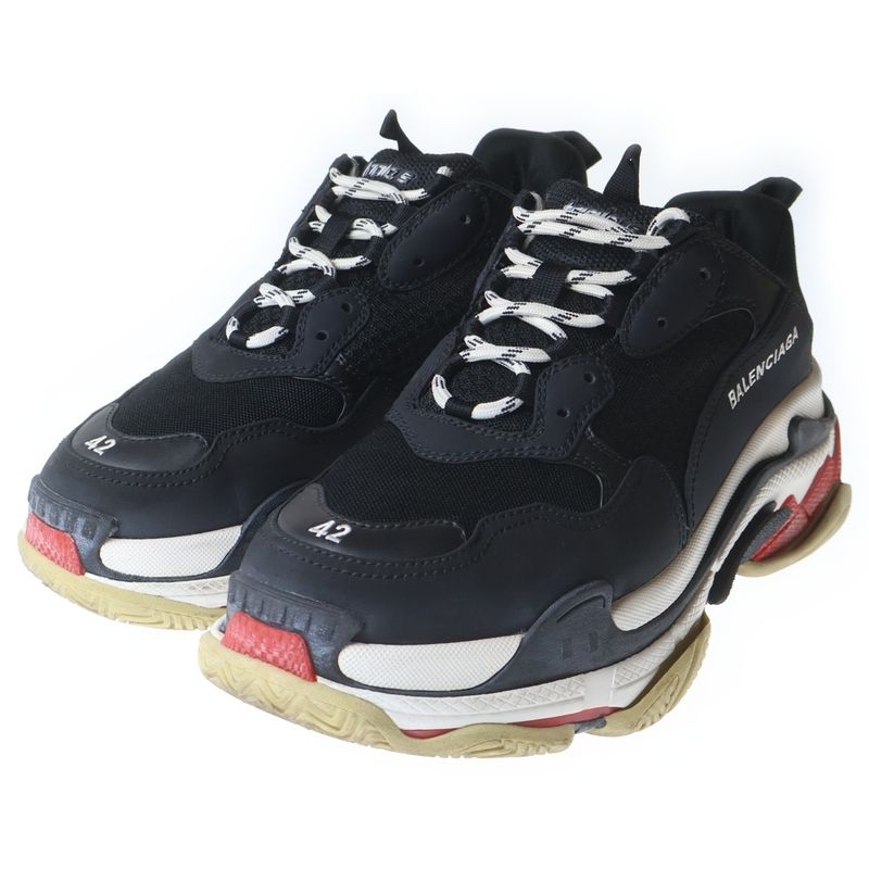 Balenciaga Triple S Low Cut Dad Sneakers Black