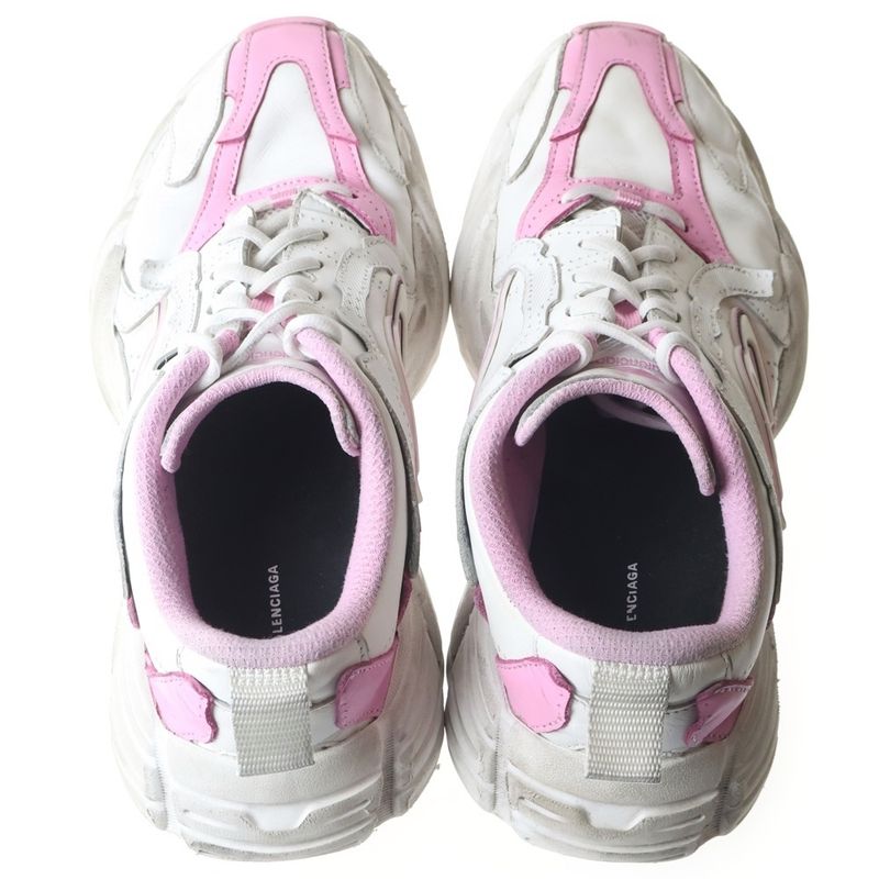 Balenciaga Monday Low Cut Sneakers Shoes White Pink