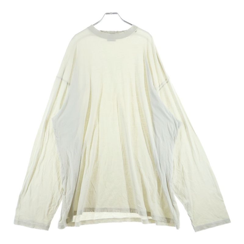 Balenciaga Crushed Neck Logo Long Sleeve T-Shirt