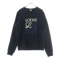 Loewe Anagram Embroidery Crew Neck Sweatshirt Black Flat