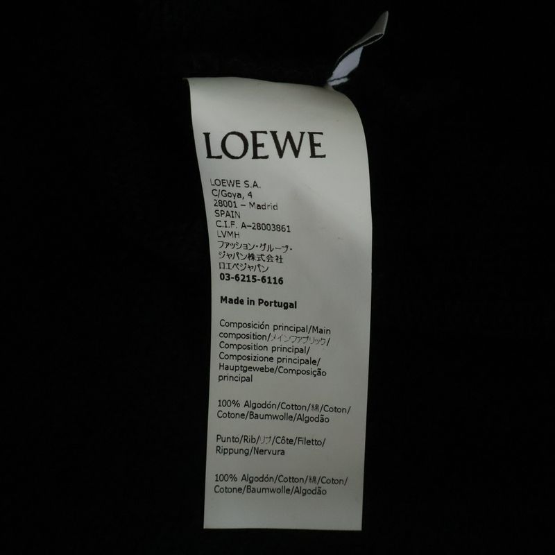 Loewe Anagram Embroidery Crew Neck Sweatshirt Black Flat