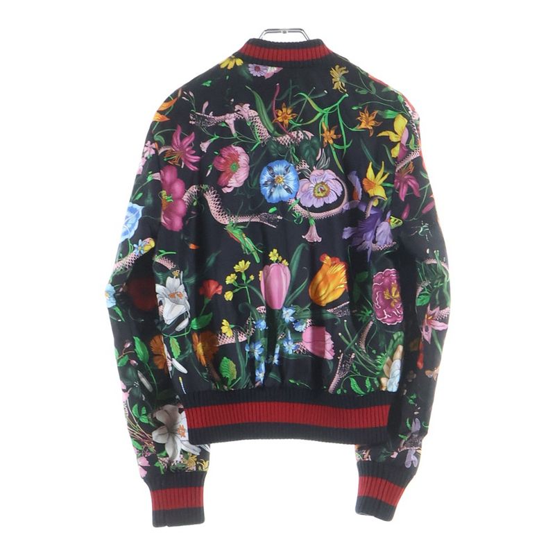 Gucci Silk Bomber Jacket Floral Pattern