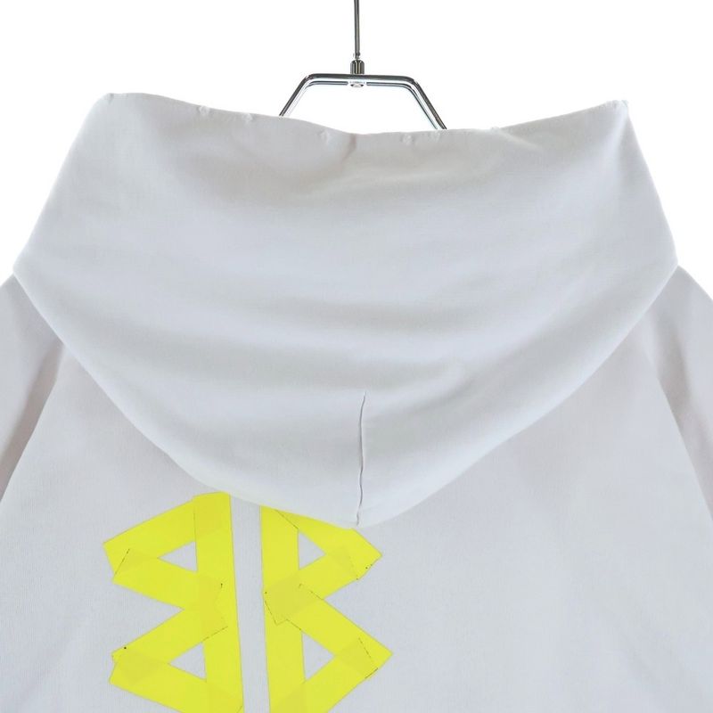 Balenciaga Tape Type Ripped Pocket Hoodie Tee Pullover White Sweater