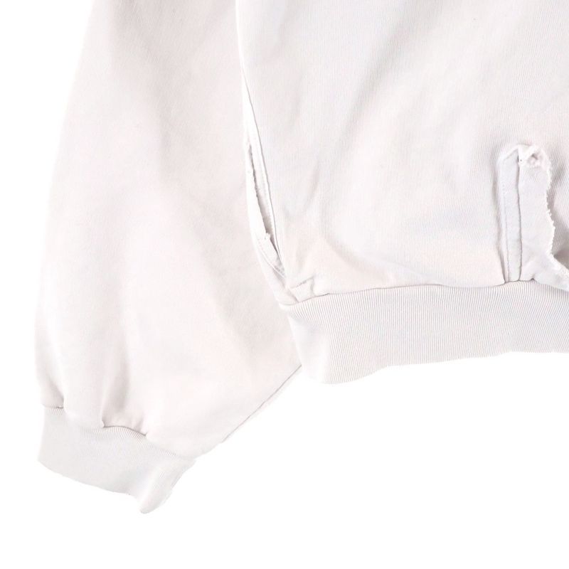 Balenciaga Tape Type Ripped Pocket Hoodie Tee Pullover White Sweater