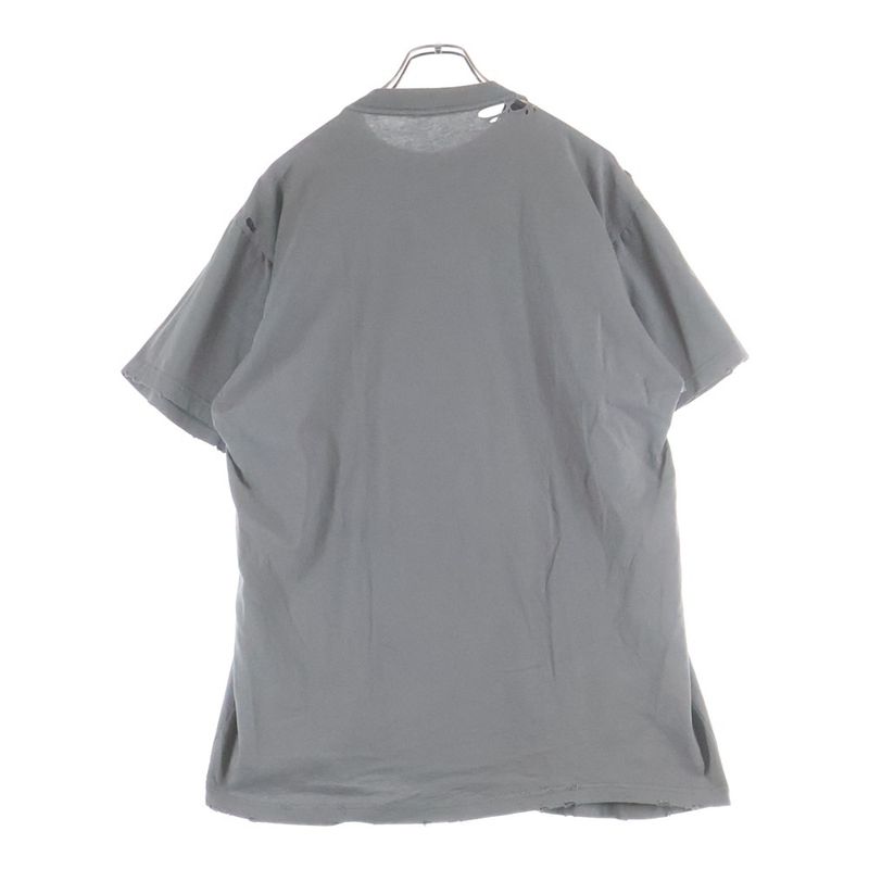 Balenciaga Human Being Distressed T-Shirt Short Sleeve Top Gray
