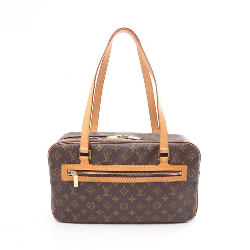 Louis Vuitton Shoulder Bag Cite GM Canvas Leather