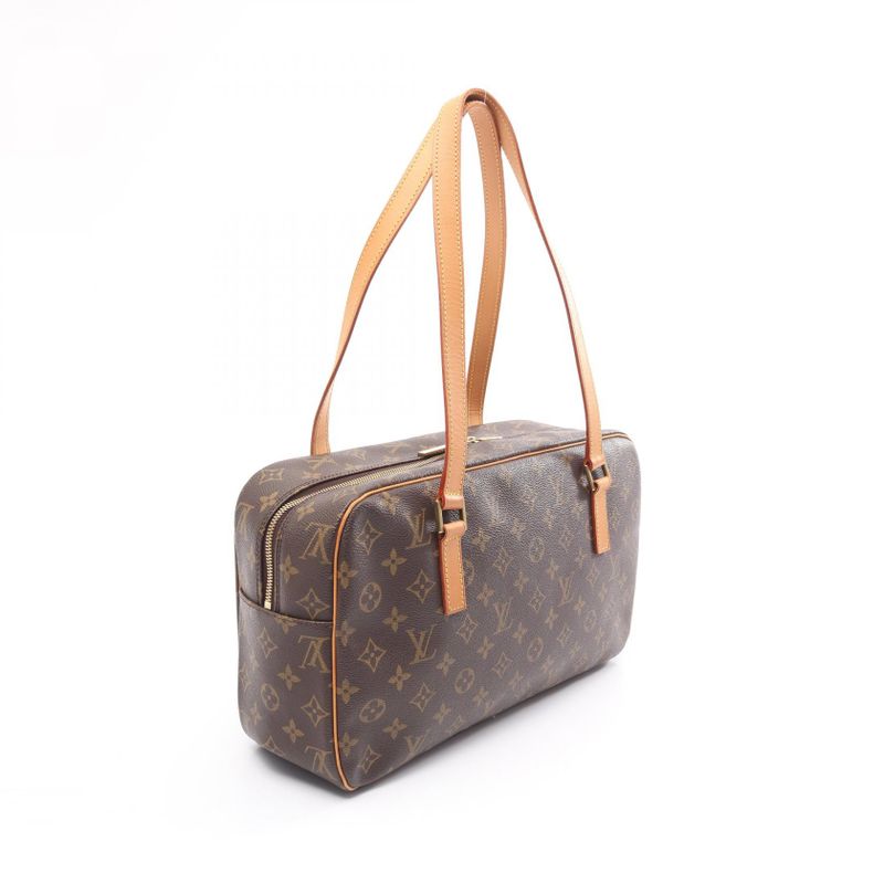 Louis Vuitton Shoulder Bag Cite GM Canvas Leather