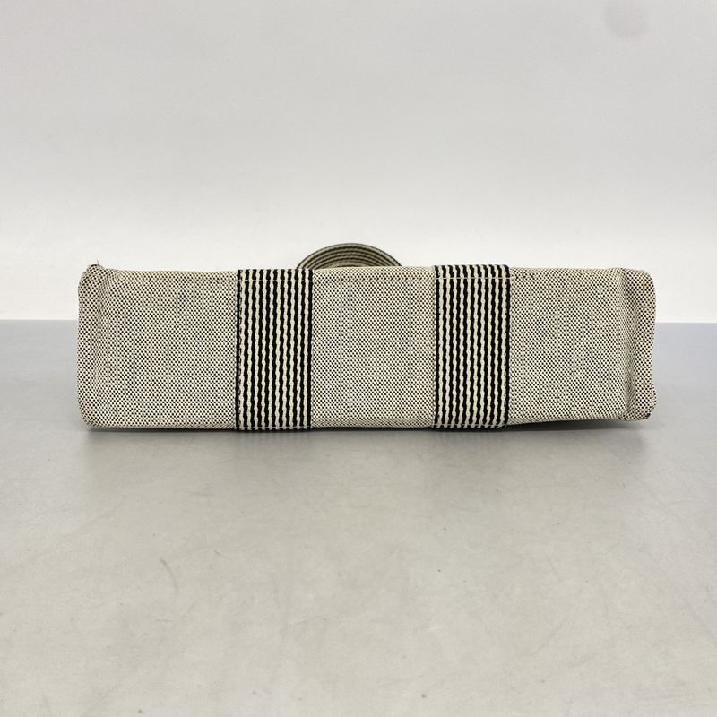 Hermes Tote New Fourre Tout PM Canvas Gray Silver