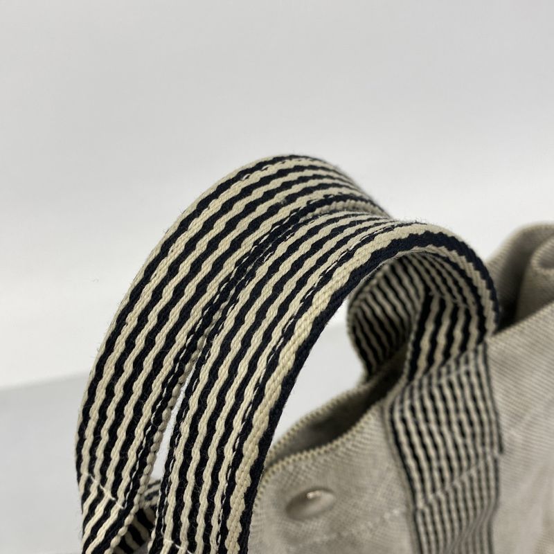 Hermes Tote New Fourre Tout PM Canvas Gray Silver