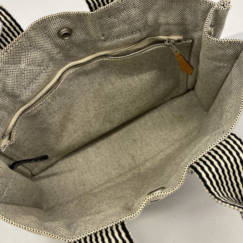 Hermes Tote New Fourre Tout PM Canvas Gray Silver
