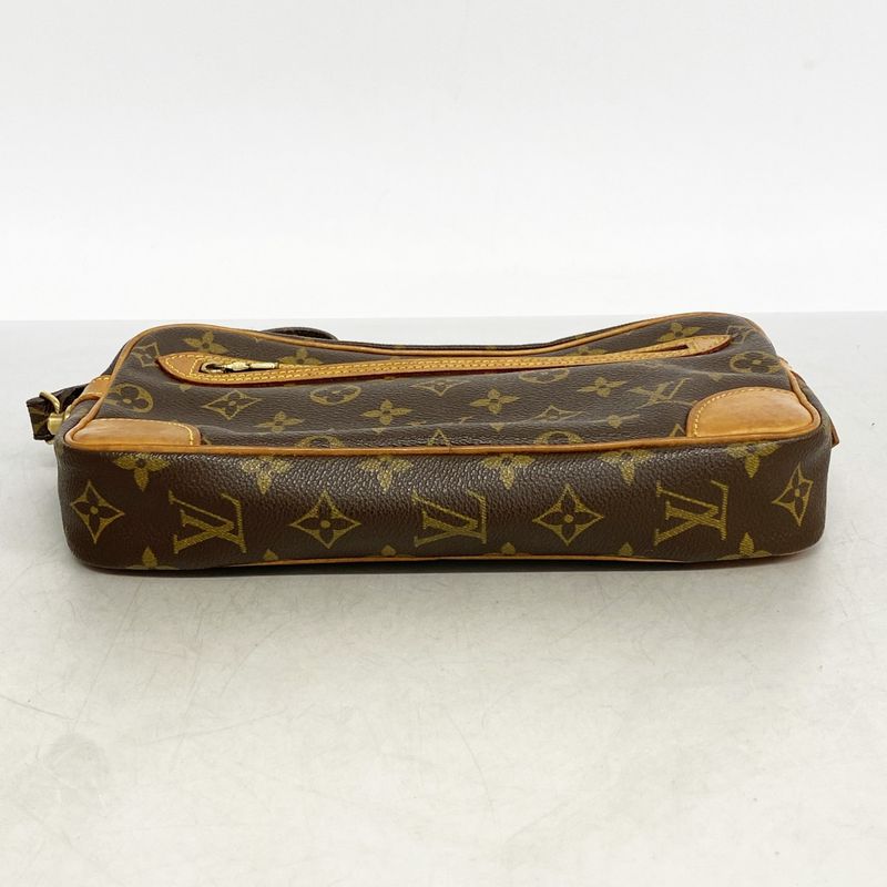 Louis Vuitton Clutch Monogram Marly Dragonne GM Brown