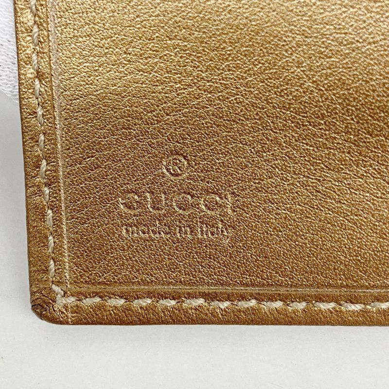 Gucci Business Card Holder GG Canvas la Bree Beige Brown Chien