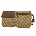Gucci Waist Bag GG Canvas Brown Beige Silver