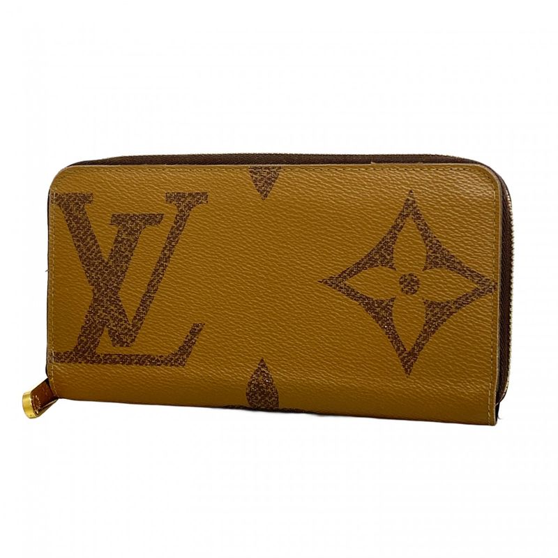 Louis Vuitton Wallet Monogram Giant Reverse Zippy Brown