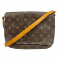 Louis Vuitton Shoulder Bag Monogram Musette Tango Long Strap Brown