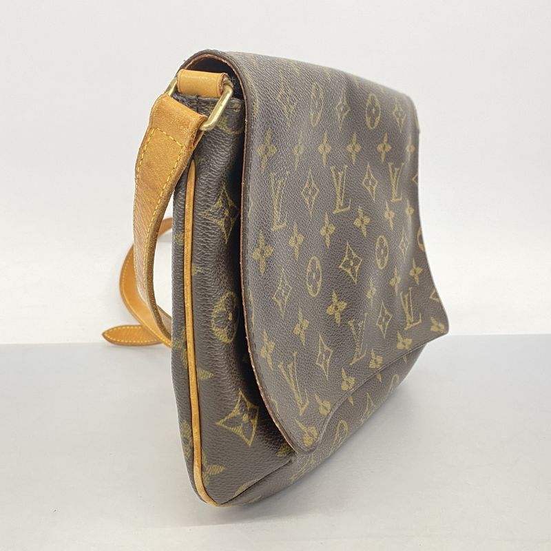 Louis Vuitton Shoulder Bag Monogram Musette Tango Long Strap Brown