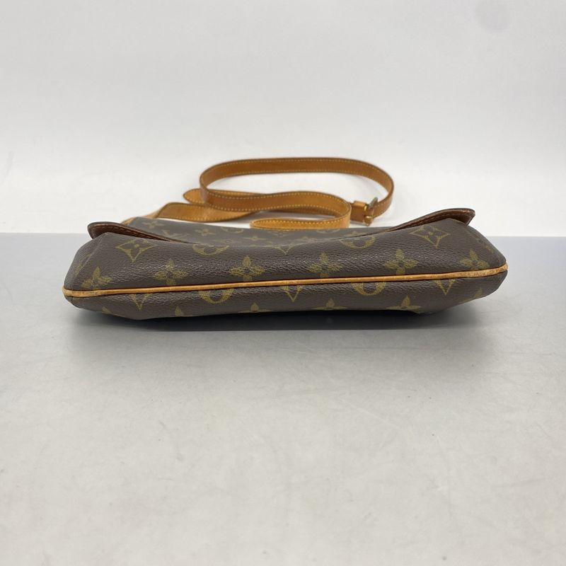 Louis Vuitton Shoulder Bag Monogram Musette Tango Long Strap Brown