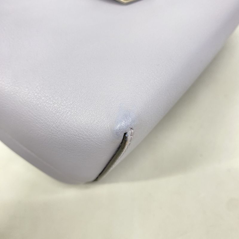 Fendi Handbag Visible Leather Purple Silver 2-Way Bag