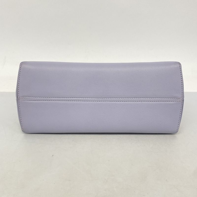 Fendi Handbag Visible Leather Purple Silver 2-Way Bag
