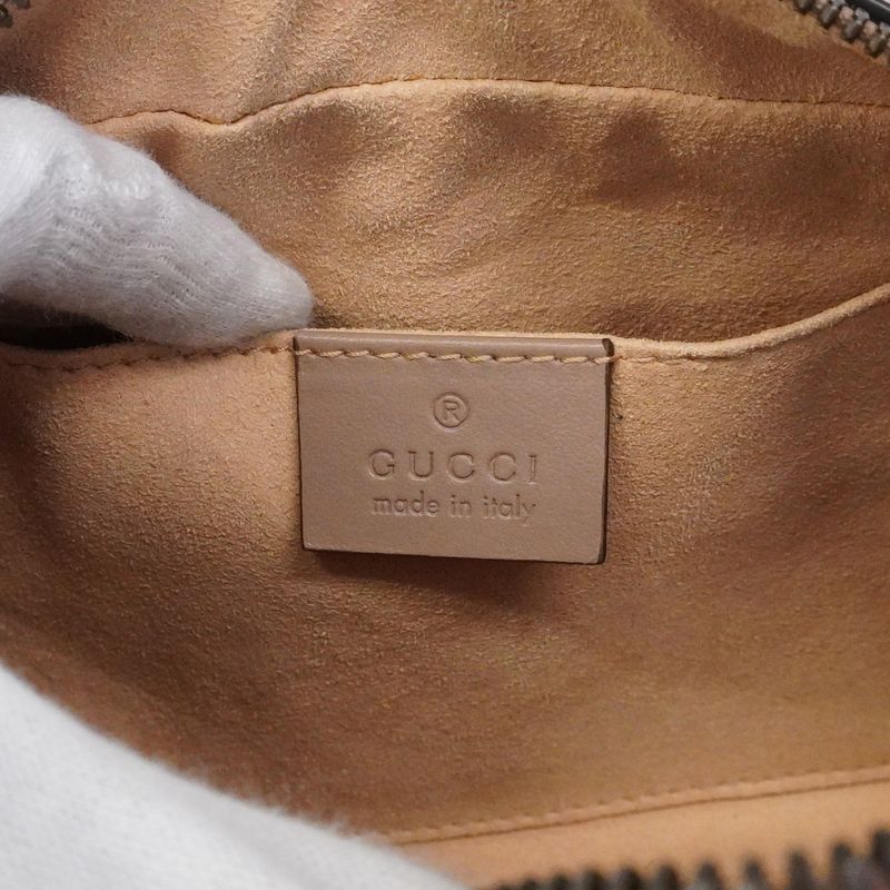 Gucci Shoulder Bag GG Marmont Leather Pink Beige Gold