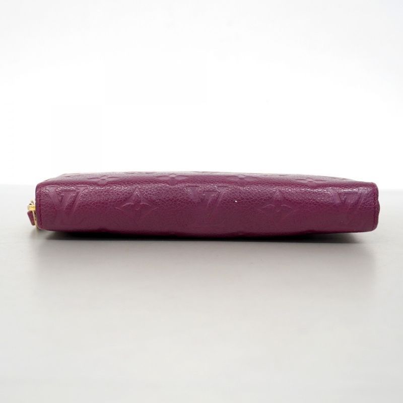 Louis Vuitton Wallet Monogram Empreinte Zippy Leather Raisin