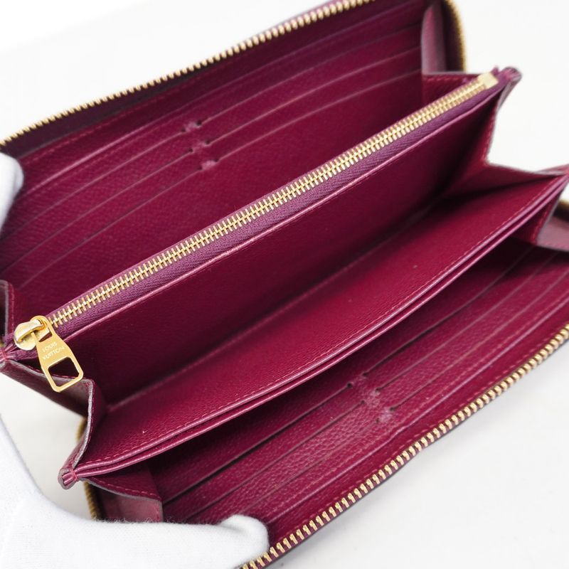 Louis Vuitton Wallet Monogram Empreinte Zippy Leather Raisin