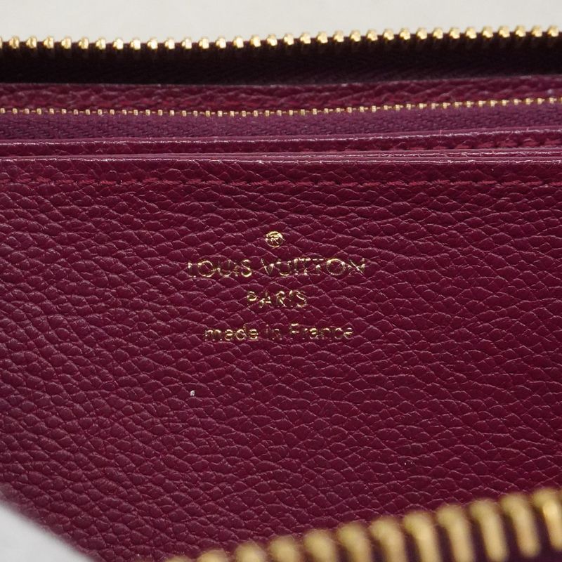 Louis Vuitton Wallet Monogram Empreinte Zippy Leather Raisin