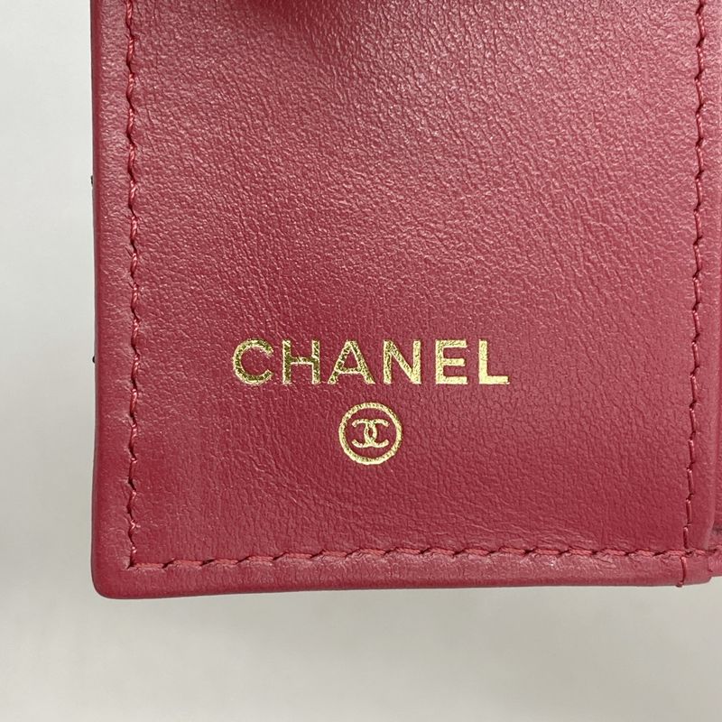Chanel Trifold Wallet 19 Lambskin Black Gold