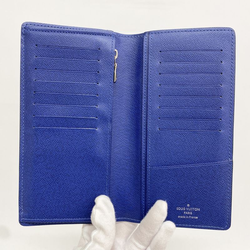 Louis Vuitton Wallet Taigarama Portefeuille Brother Cobalt