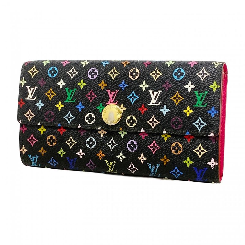 Louis Vuitton Wallet Monogram Multicolor Portefeuille Sarah Noir Dress