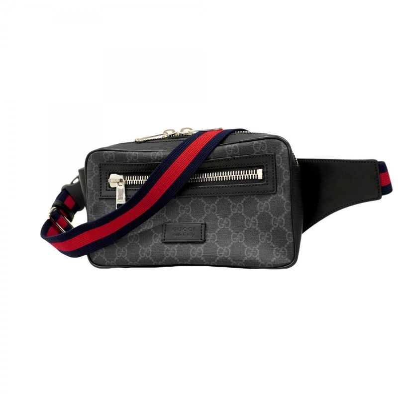 Gucci Belt Bag GG Supreme Black Silver