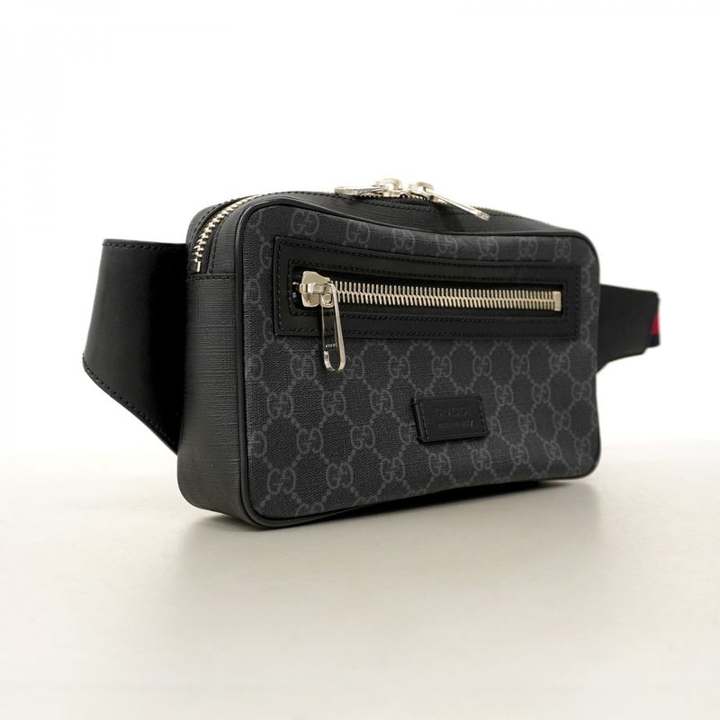 Gucci Belt Bag GG Supreme Black Silver