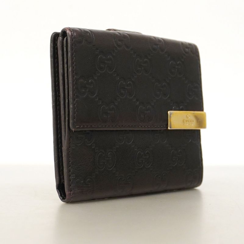 Gucci Wallet Guccissima Leather Brown Gold