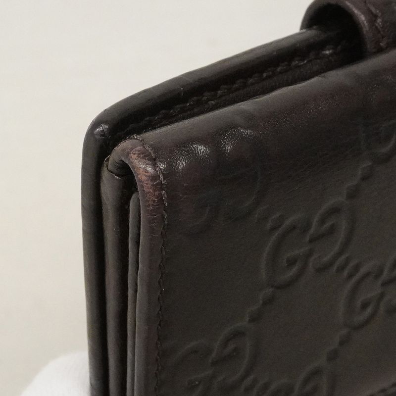 Gucci Wallet Guccissima Leather Brown Gold