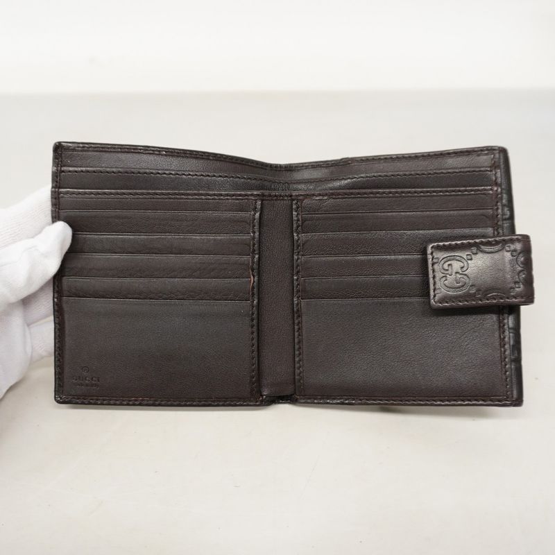 Gucci Wallet Guccissima Leather Brown Gold