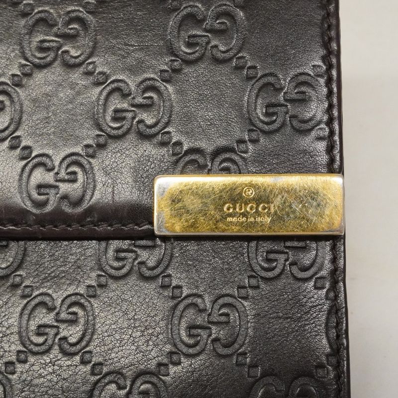 Gucci Wallet Guccissima Leather Brown Gold