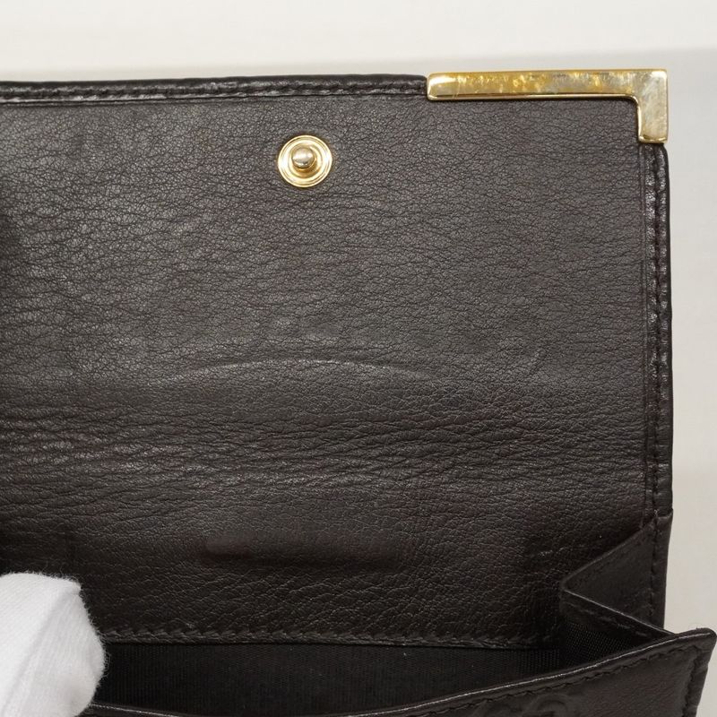 Gucci Wallet Guccissima Leather Brown Gold