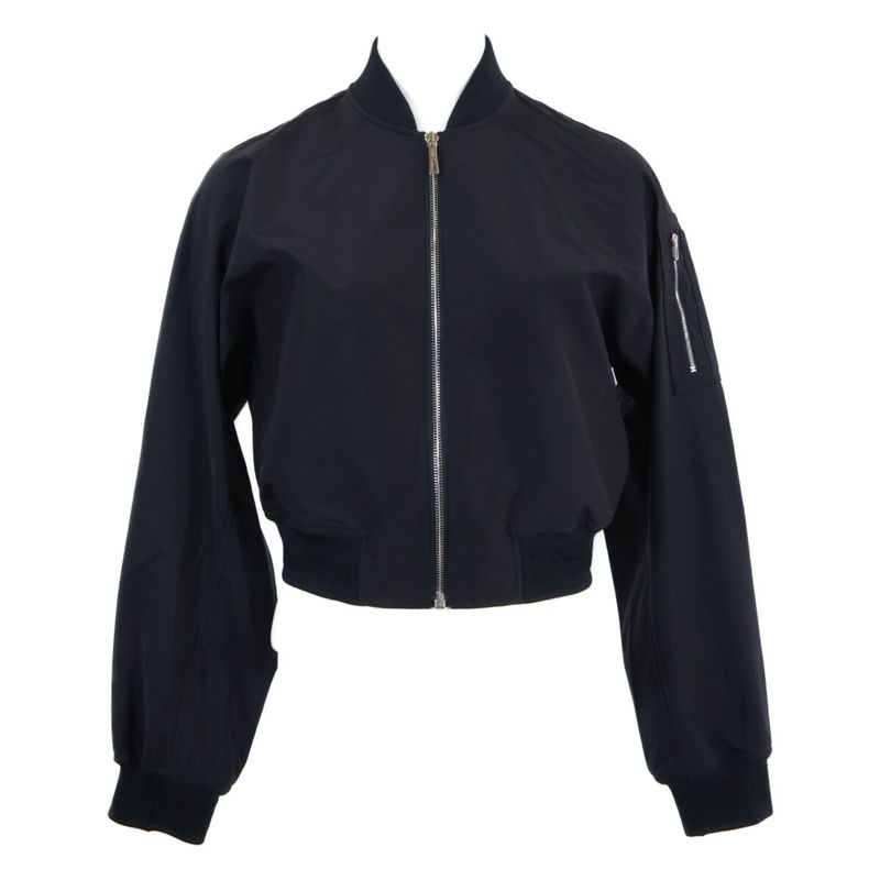 Hermes Lgilet Wool Nylon Bomber Jacket & Long Gilet ) Navy