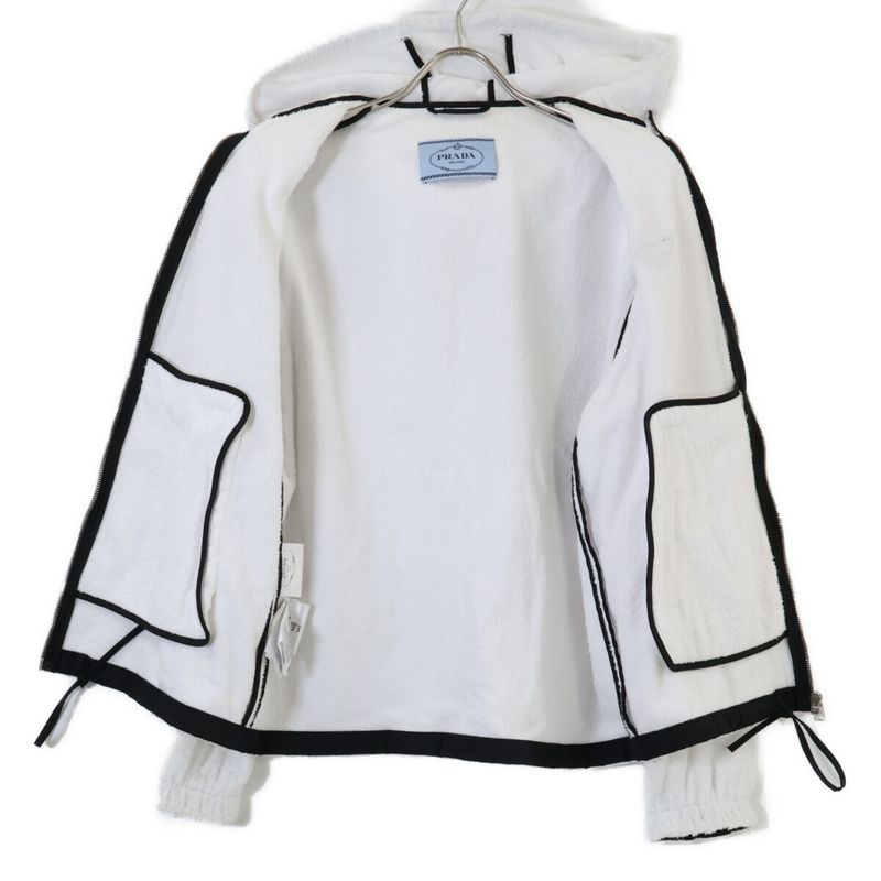 Prada with Terry Cloth Pile Hoodie 40 ) White