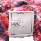 Chanel Knit Top CC Logo Button Silk Purple Multi-color