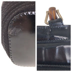 Gucci Bamboo Black Silver Canvas Enamel 000 Tote