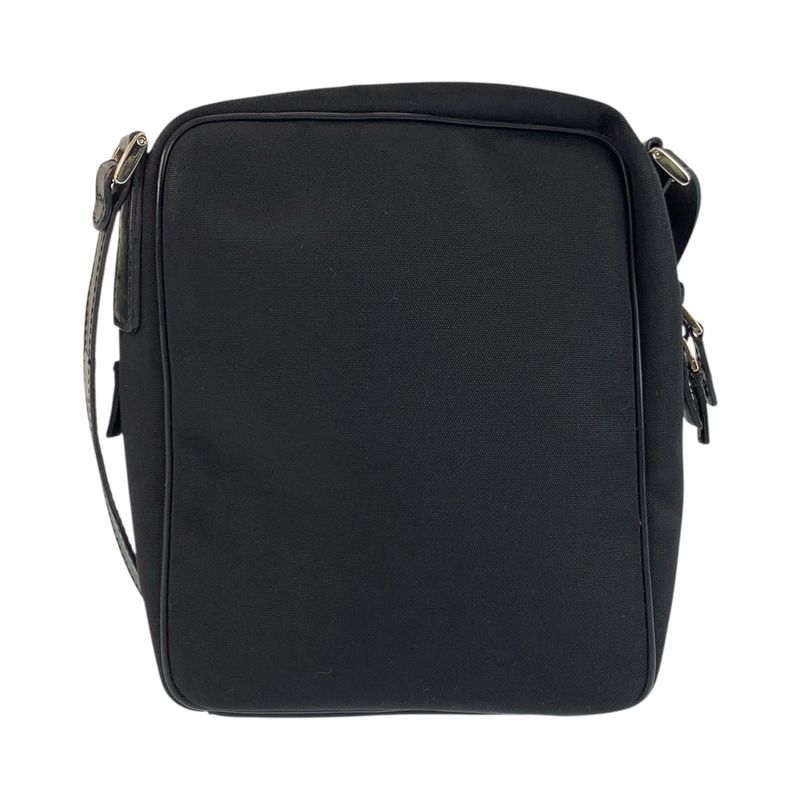 Gucci Black Silver Nylon Shoulder Bag Pochette